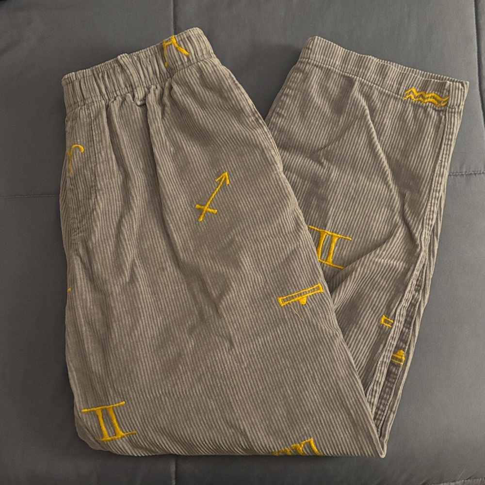 Urban Outfitters Purple Corduroy Pants with Zodiac Embroidery - Picture 2 of 3